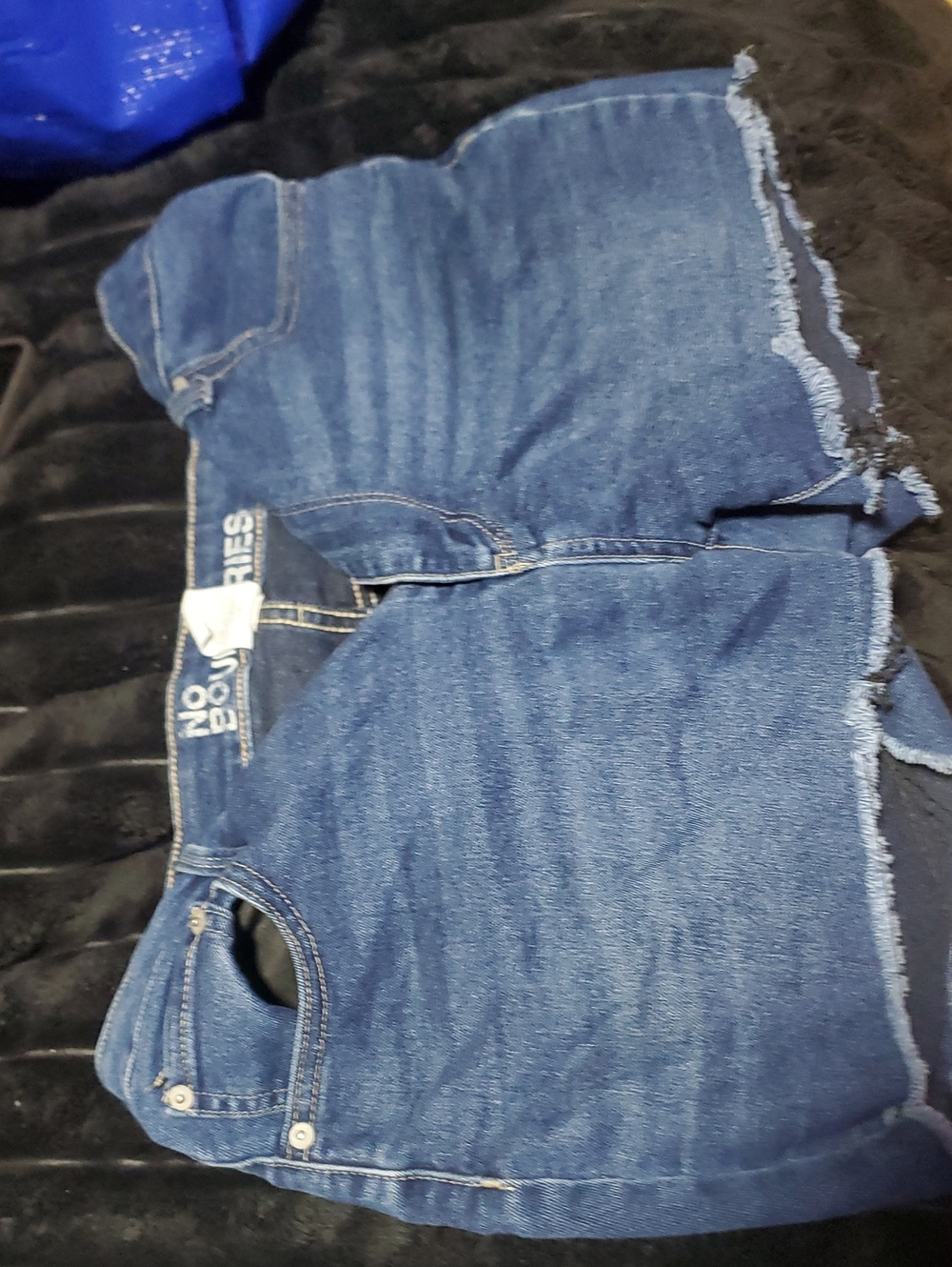 No Boundaries Dark Blue Denim Jean Shorts
